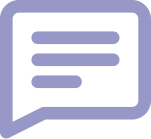 A voice bubble icon